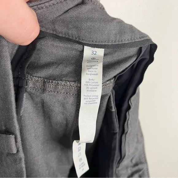 Lululemon The Works Short Quick Oxford Men's 32 Shorts Gray Golf Casual Spring - Picture 6 of 7